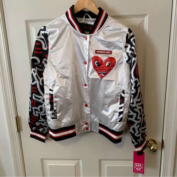 NWT Keith Haring X Members Only Bomber Windbreaker - Picture 1 of 4